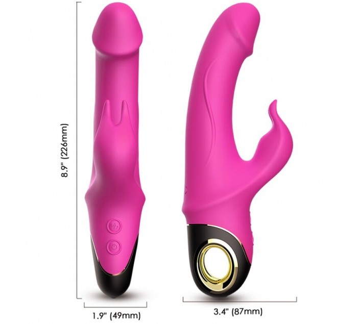 ARMONY - METEROR DILDO VIBRATORE RABBIT ROTATOR FUCSIA