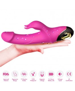 ARMONY - METEROR DILDO VIBRATORE RABBIT ROTATOR FUCSIA