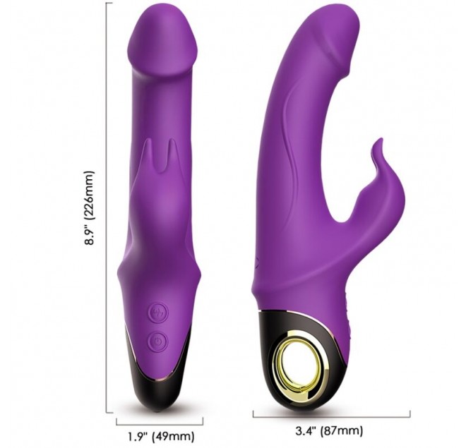 ARMONY - METEROR DILDO VIBRATORE CONIGLIO VIOLA