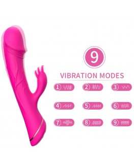 ARMONY - DILDO VIBRATORE CONIGLIO IN SILICONE FUCSIA