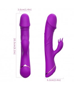 ARMONY - VIBRATORE DILDO CONIGLIO IN SILICONE VIOLA