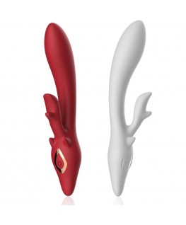 ARMONY - VIBRATORE ELK RABBIT CURVO ROSSO