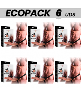ECOPACK 6 UNIT - INTENSE IMBRACATURA CAVA CON DILDO 18 X 3,5 CM