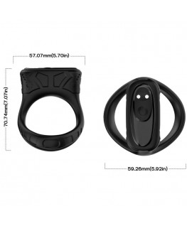 ARMONY - ANELLO VIBRATORE E MULTIPOSIZIONE NERO