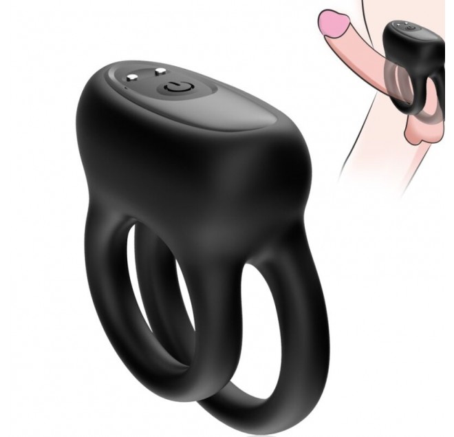 ARMONY - VIBRATORE DOPPIO ANELLO NERO