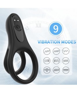 ARMONY - VIBRATORE DOPPIO ANELLO NERO
