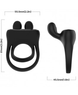 ARMONY - ANELLO VIBRATORE RABBIT NERO