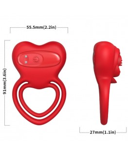 ARMONY - ANELLO VIBRATORE CUORE ROSSO