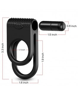 ARMONY - TWINS DOPPIO ANELLO VIBRATORE PER COPPIA NERO