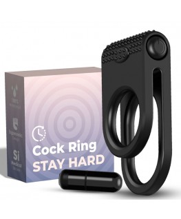 ARMONY - TWINS DOPPIO ANELLO VIBRATORE PER COPPIA NERO