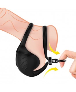 ARMONY - ANELLO VIBRATORE MANTA SCROTO NERO