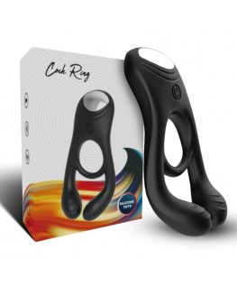 ARMONY - ANELLO VIBRATORE DOPPIO VEYRON GIOCATTOLO PER COPPIA NERO