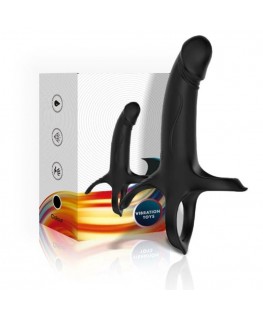 ARMONY - DILDO CON ANELLO E VIBRATORE TELECOMANDO NERO