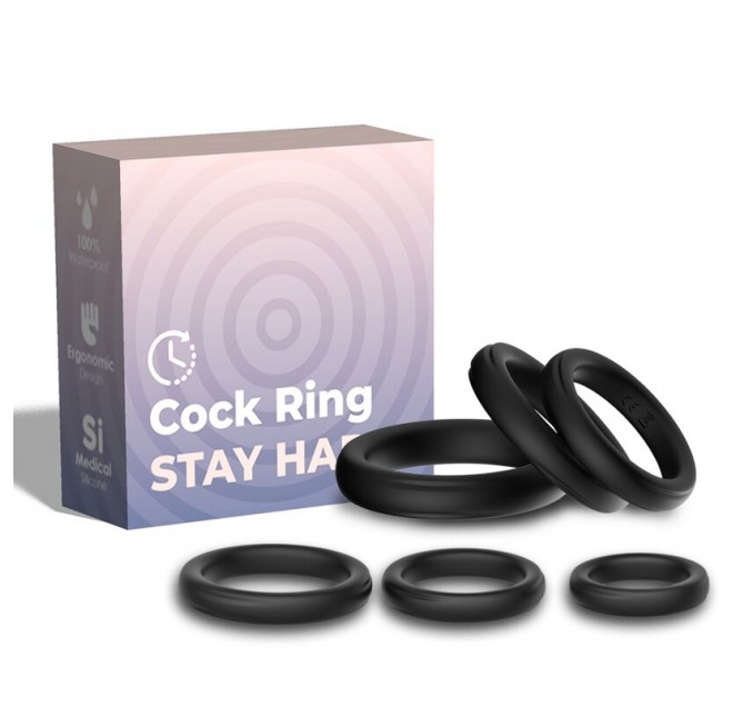 ARMONY - ANELLI DI CHIUSURA IN SILICONE NERO