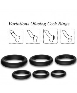 ARMONY - ANELLI DI CHIUSURA IN SILICONE NERO