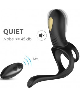 ARMONY - JOY JUMPER ANELLO VIBRATORE PER COPPIA E PLUG ANALE TELECOMANDO NERO