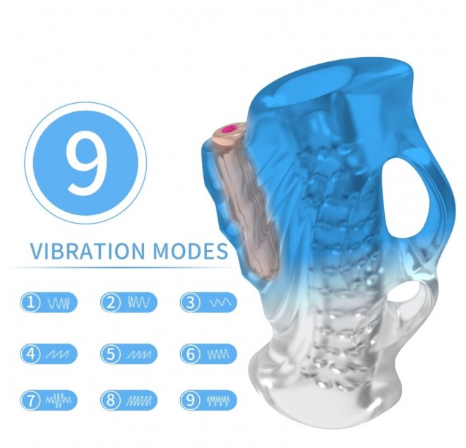 ARMONY - DITO MASTURBATORE E VIBRATORE BLU GRADIENTE
