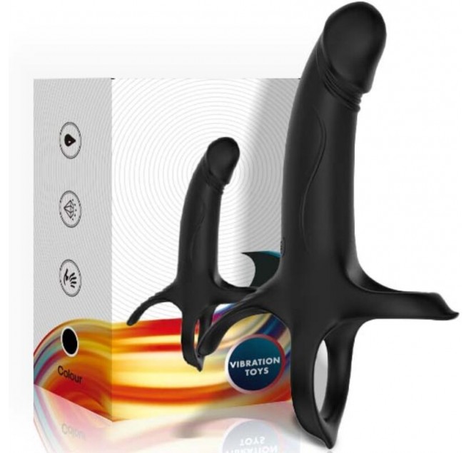 ARMONY - DILDO CON ANELLO E VIBRATORE NERO