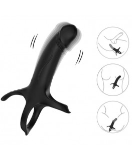 ARMONY - DILDO CON ANELLO E VIBRATORE NERO