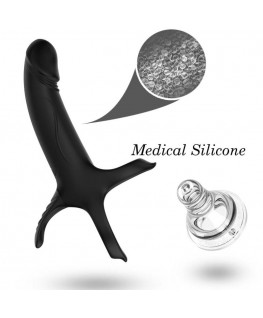 ARMONY - DILDO CON ANELLO E VIBRATORE NERO