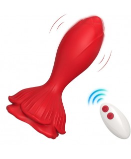ARMONY - VIBRATORE ROSA E TELECOMANDO PICCOLO PLUG ANALE ROSSO