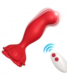 ARMONY - VIBRATORE ROSA E TELECOMANDO PLUG ANALE ROSSO