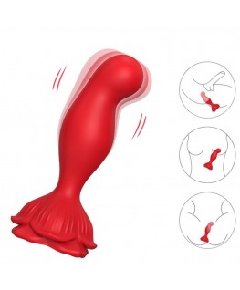 ARMONY - VIBRATORE ROSA E TELECOMANDO PLUG ANALE ROSSO