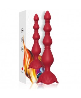 ARMONY - PAGODA VIBRATORE ROSA E PLUG ANALE ROSSO