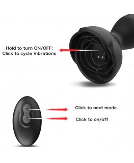 ARMONY - EXTREME A BLOOM VIBRATORE ROSE E TELECOMANDO PLUG ANALE NERO