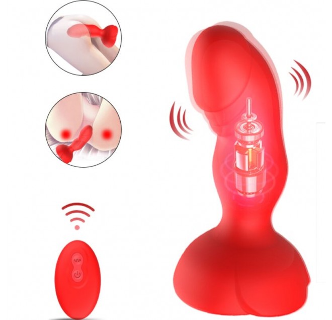 ARMONY - EXTREME A BLOOM VIBRATORE ROSE E TELECOMANDO PLUG ANALE ROSSO