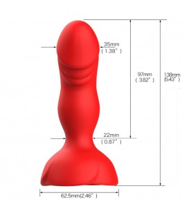 ARMONY - EXTREME A BLOOM VIBRATORE ROSE E TELECOMANDO PLUG ANALE ROSSO