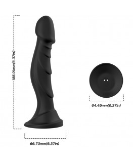 ARMONY - VIBRATORE DILDO E TELECOMANDO PLUG ANALE NERO