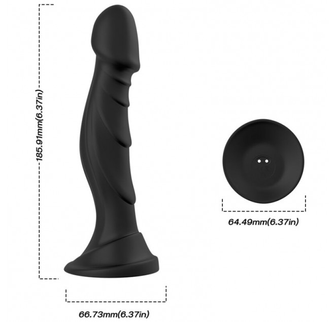 ARMONY - VIBRATORE DILDO E TELECOMANDO PLUG ANALE NERO