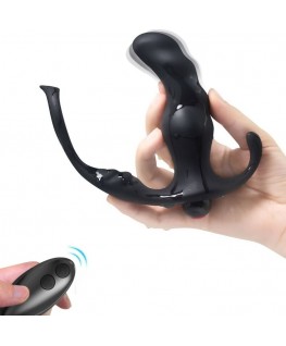 ARMONY - VIBRATORE ANALE PROSTATA KNIGHT E TELECOMANDO ANELLO NERO