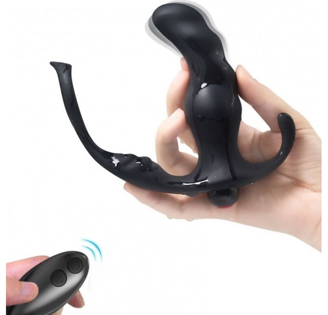 ARMONY - VIBRATORE ANALE PROSTATA KNIGHT E TELECOMANDO ANELLO NERO