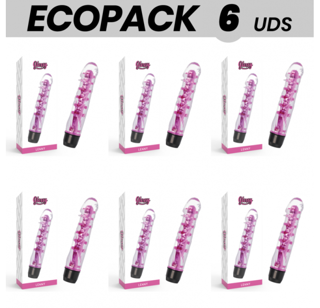 ECOPACK 6 UNIT - GLOSSY LENNY VIBRATORE ROSA