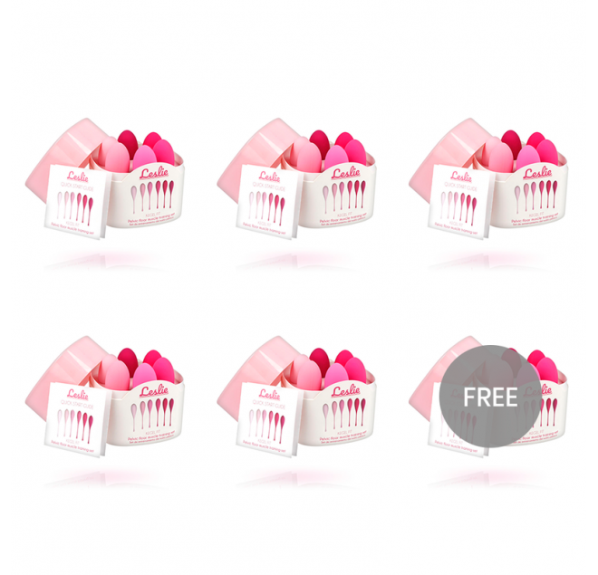 LESLIE - SET PER ALLENAMENTO MUSCOLO PELVICO KEGEL FIT 6 PESI 5+1 GRATIS
