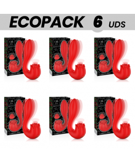 ECOPACK 6 UNIT - MIA SELENA STIMOLATORE VIBRANTE + TAPPING ROSSO