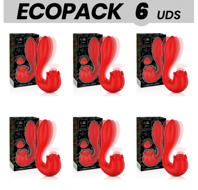 ECOPACK 6 UNIT - MIA SELENA STIMOLATORE VIBRANTE + TAPPING ROSSO
