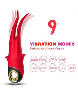 ARMONY - VIBRATORE OMBRA DOPPIA TESTA ROSSO