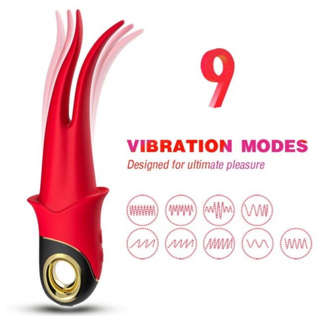 ARMONY - VIBRATORE OMBRA DOPPIA TESTA ROSSO