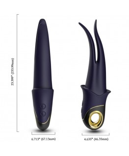 ARMONY - VIBRATORE OMBRA DOPPIA TESTA TEASING BLU