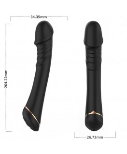 ARMONY - VIBRATORE DILDO IN SILICONE NERO