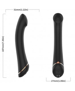 ARMONY - VIBRATORE FALT TESTA IN SILICONE NERO