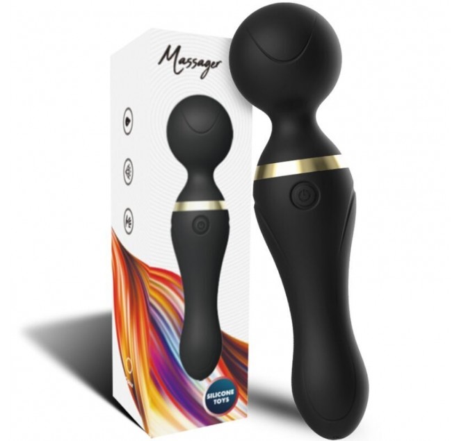 ARMONY - MASSAGGIATORE E VIBRATORE FREEZA TESTA SUPER FLESSIBILE NERA