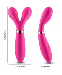 ARMONY - MASSAGGIATORE E VIBRATORE A Y-WAND DOPPIA TESTA FUCSIA