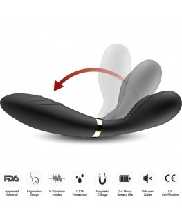 ARMONY - MASSAGGIATORE E VIBRATORE Y-WAND DOPPIA TESTA NERO