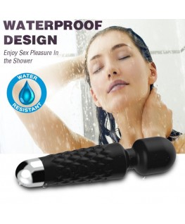 ARMONY - MASSAGGIATORE E VIBRATORE POSTINO TESTA SUPER FLESSIBILE NERA