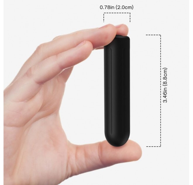 ARMONY - PROIETTILE VIBRATORE TESTATA NERA 2 CM x 8.8 CM