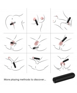 ARMONY - TESTATA VIBRATORE BULLET TELECOMANDO NERO 2 CM X 8.8 CM